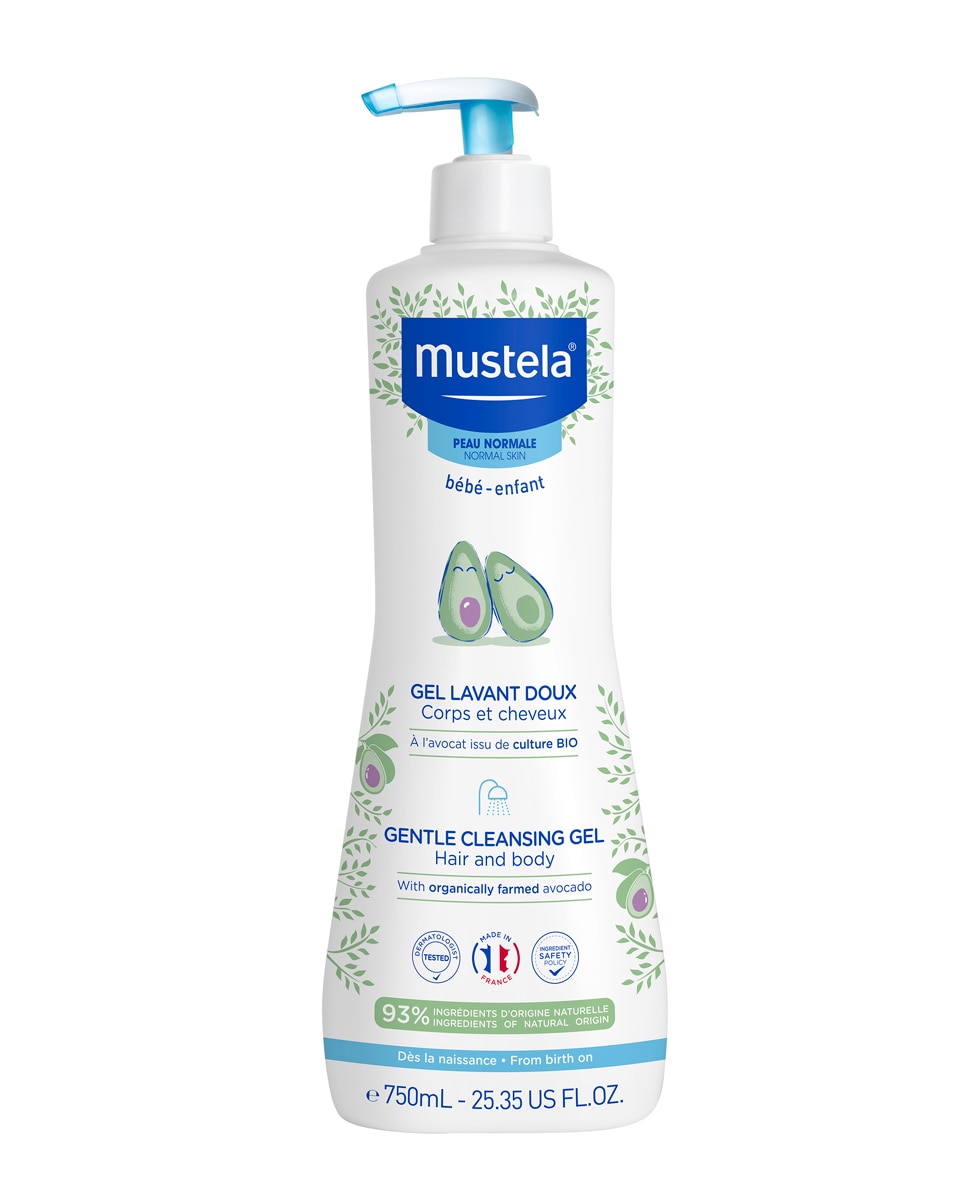 Imagen 0 de Gel Dermolimpiador Lavante sin jabón Cabello y Cuerpo 750 ml Mustela