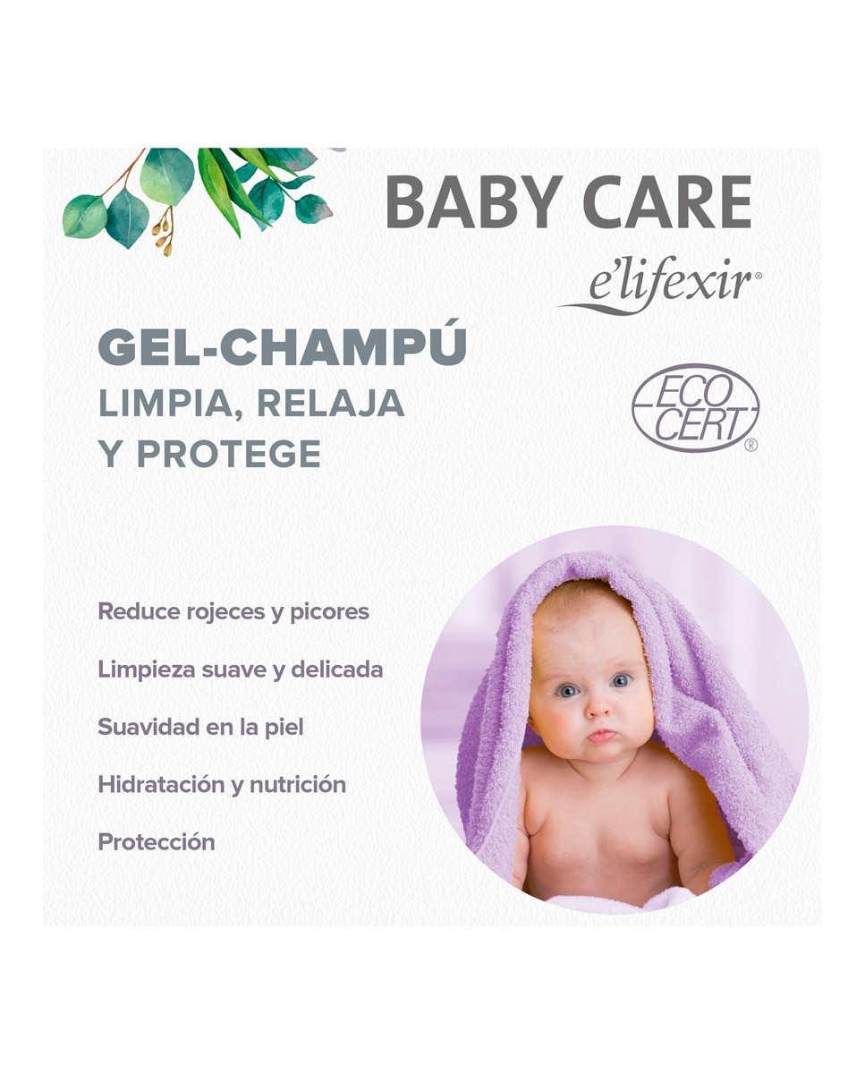 Gel-Champú Piel Sensible Bebé Elifexir Baby Care Elifexir - 500 ml 4