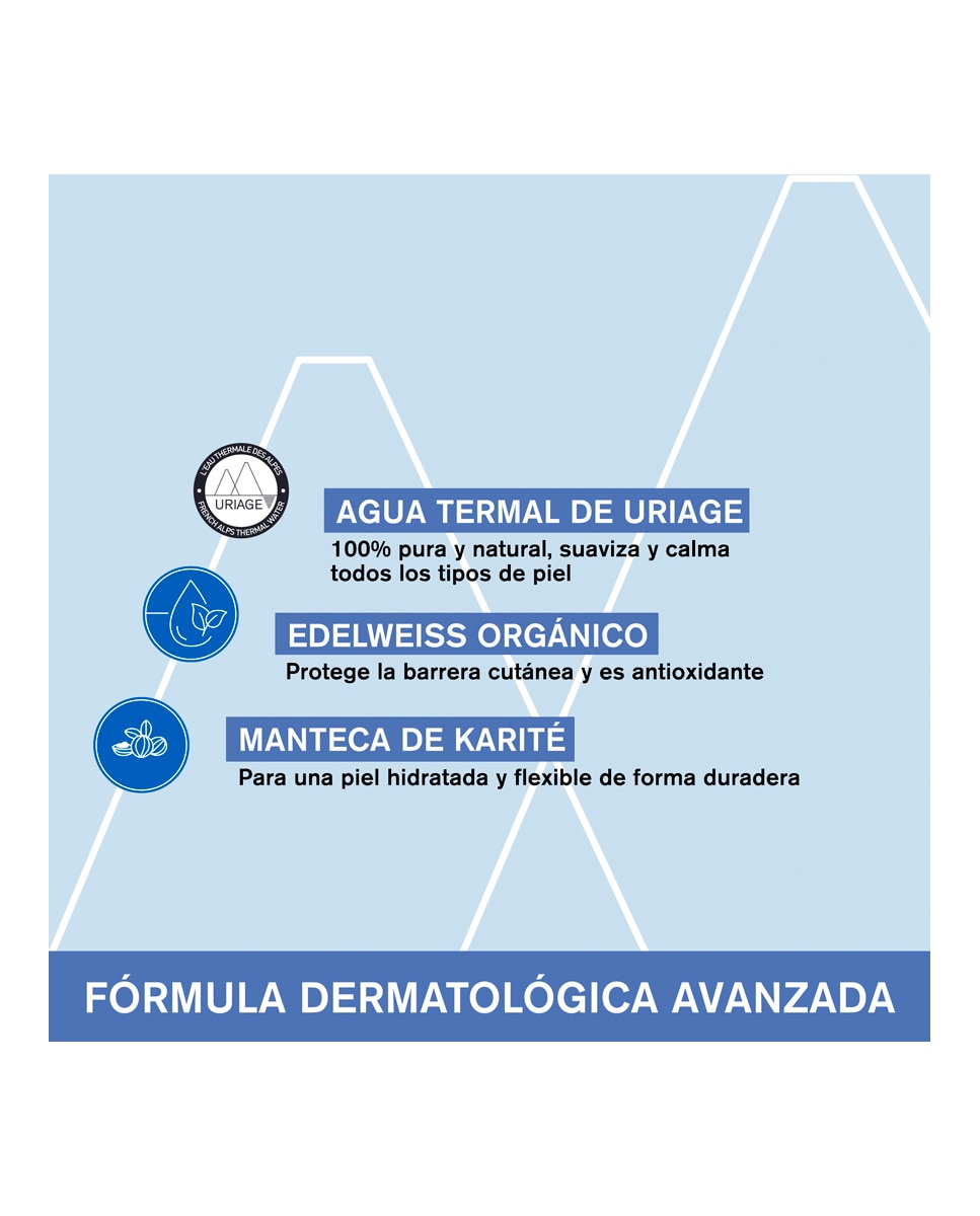 Gel De Baño Y Champú Para Bebés Con Edelweiss Orgánico Y Manteca De Karité 500 ml Uriage - 500 ml 6