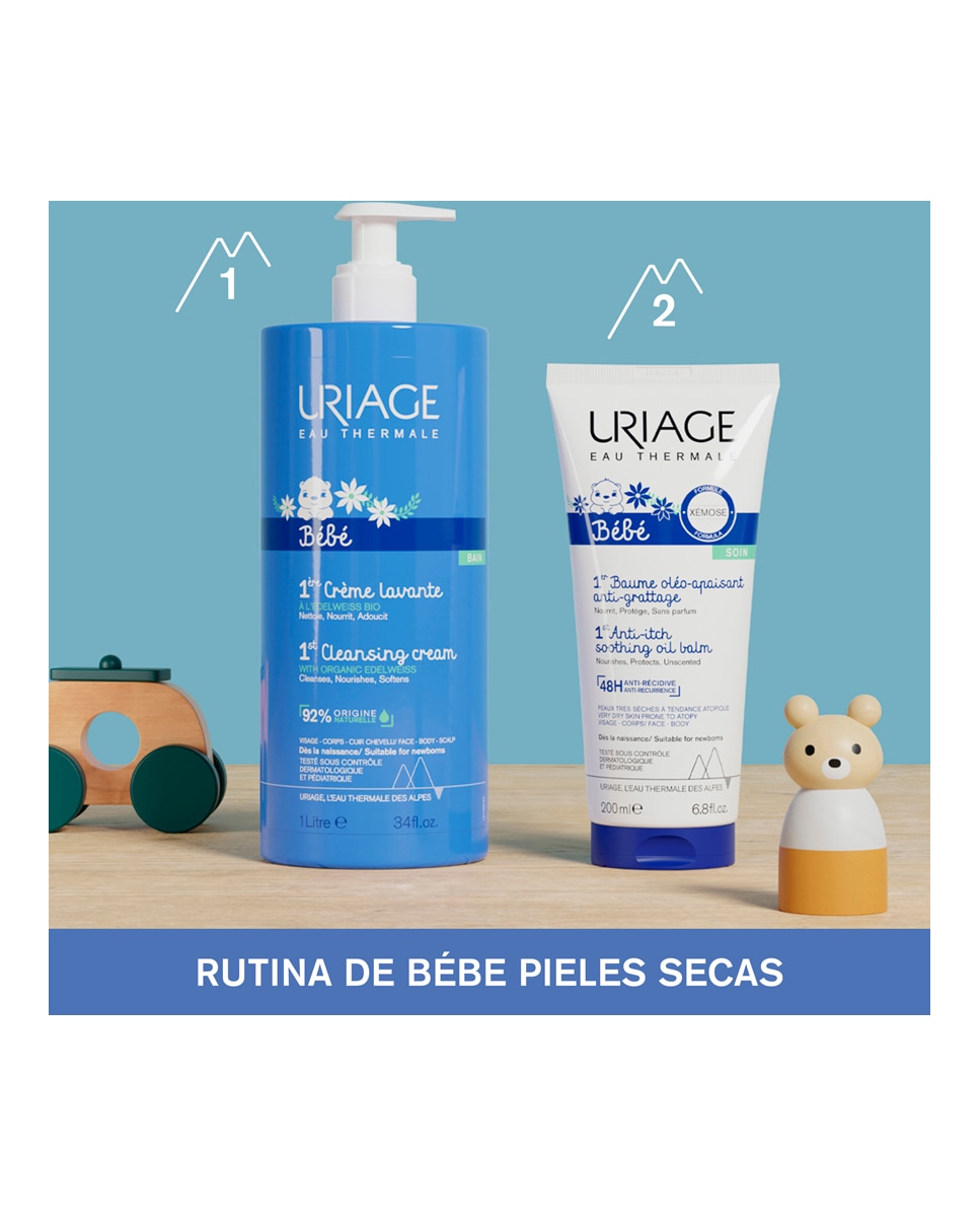 Gel De Baño Y Champú Para Bebés Con Edelweiss Orgánico Y Manteca De Karité 500 ml Uriage - 500 ml 8