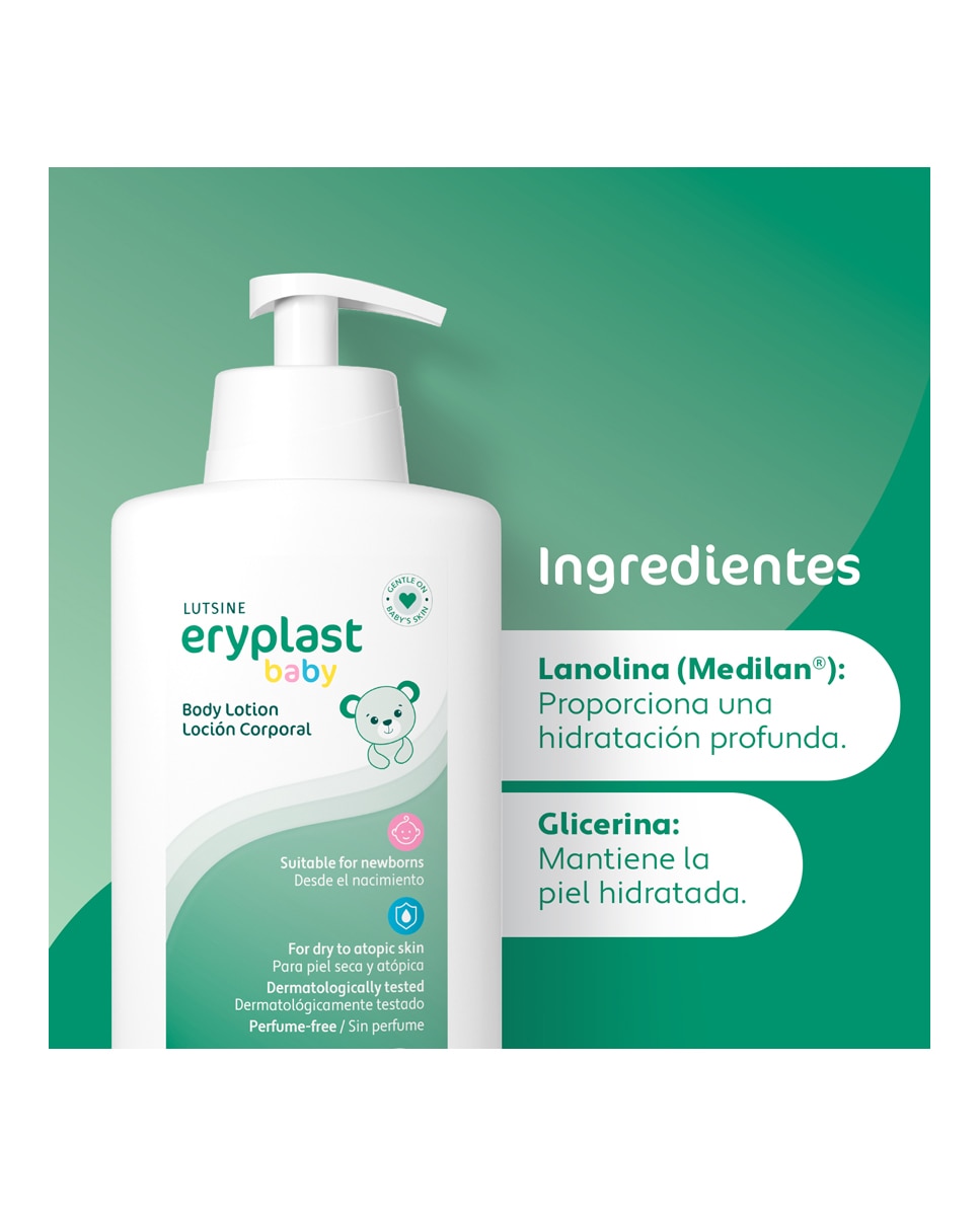Loción corporal para piel de bebé seca y atópica Eryplast - 500 ml 7