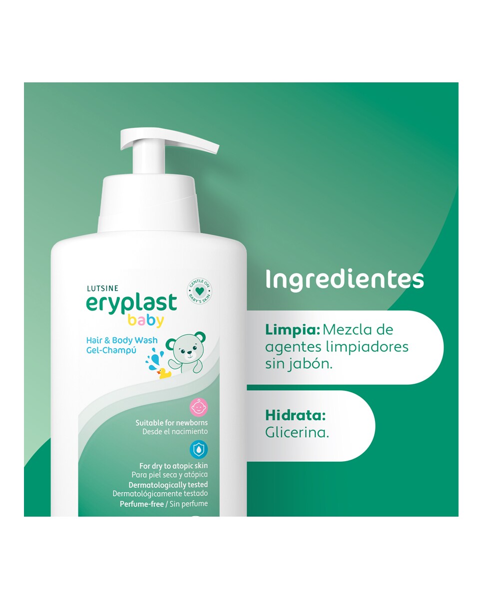 Gel-Champú para piel de bebé secas y atópicas 500 ml Eryplast 7