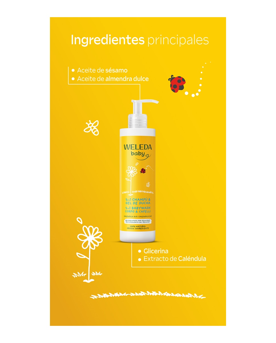 Champú & Gel de ducha Caléndula Weleda - 400 ml 3