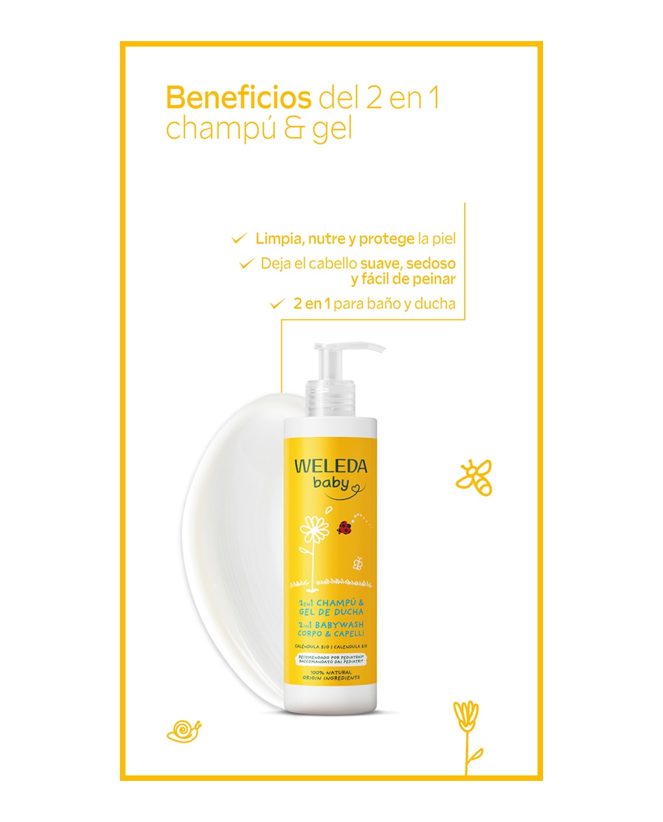Champú & Gel de ducha Caléndula Weleda - 400 ml 4