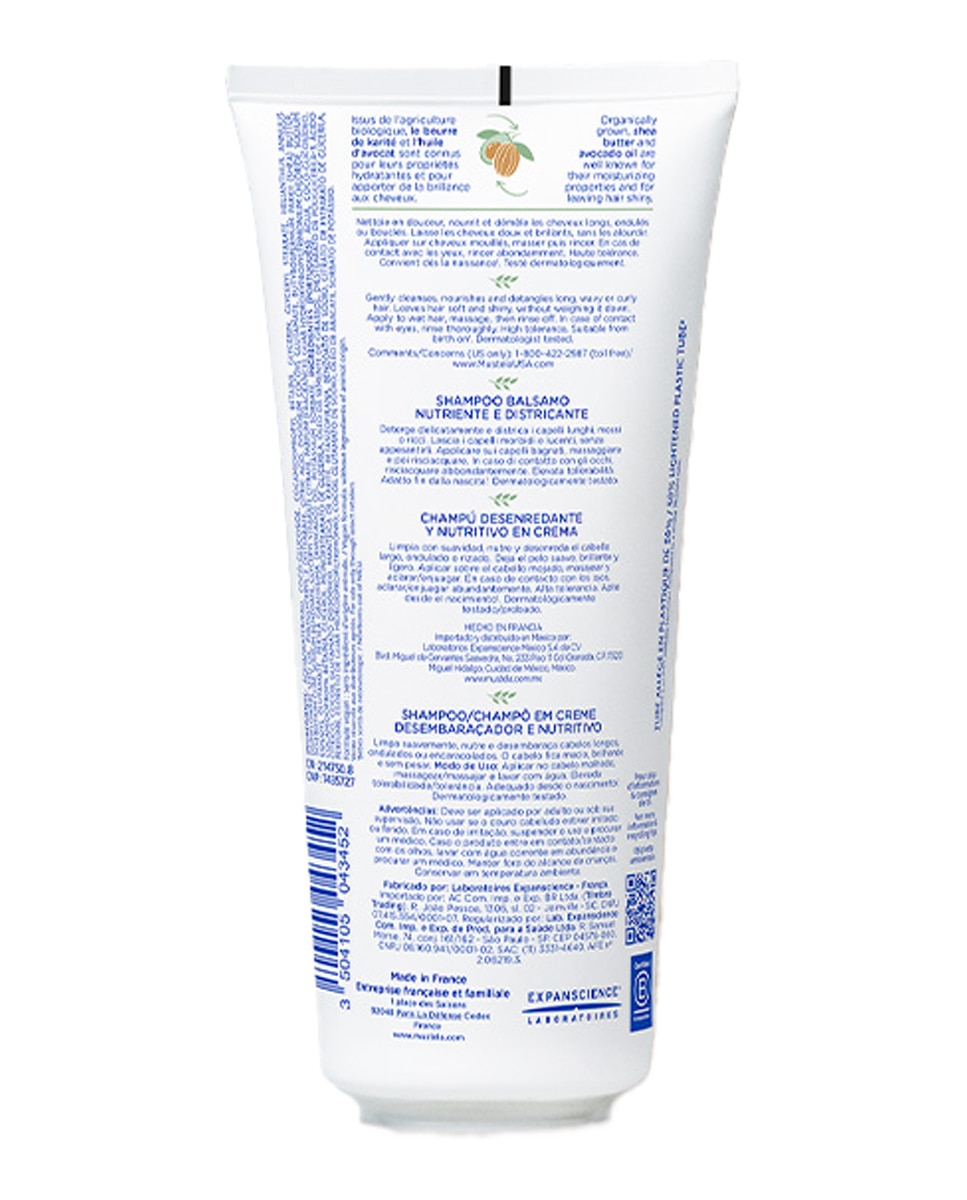 Champú en Crema Desenredante y Nutritivo Mustela 2