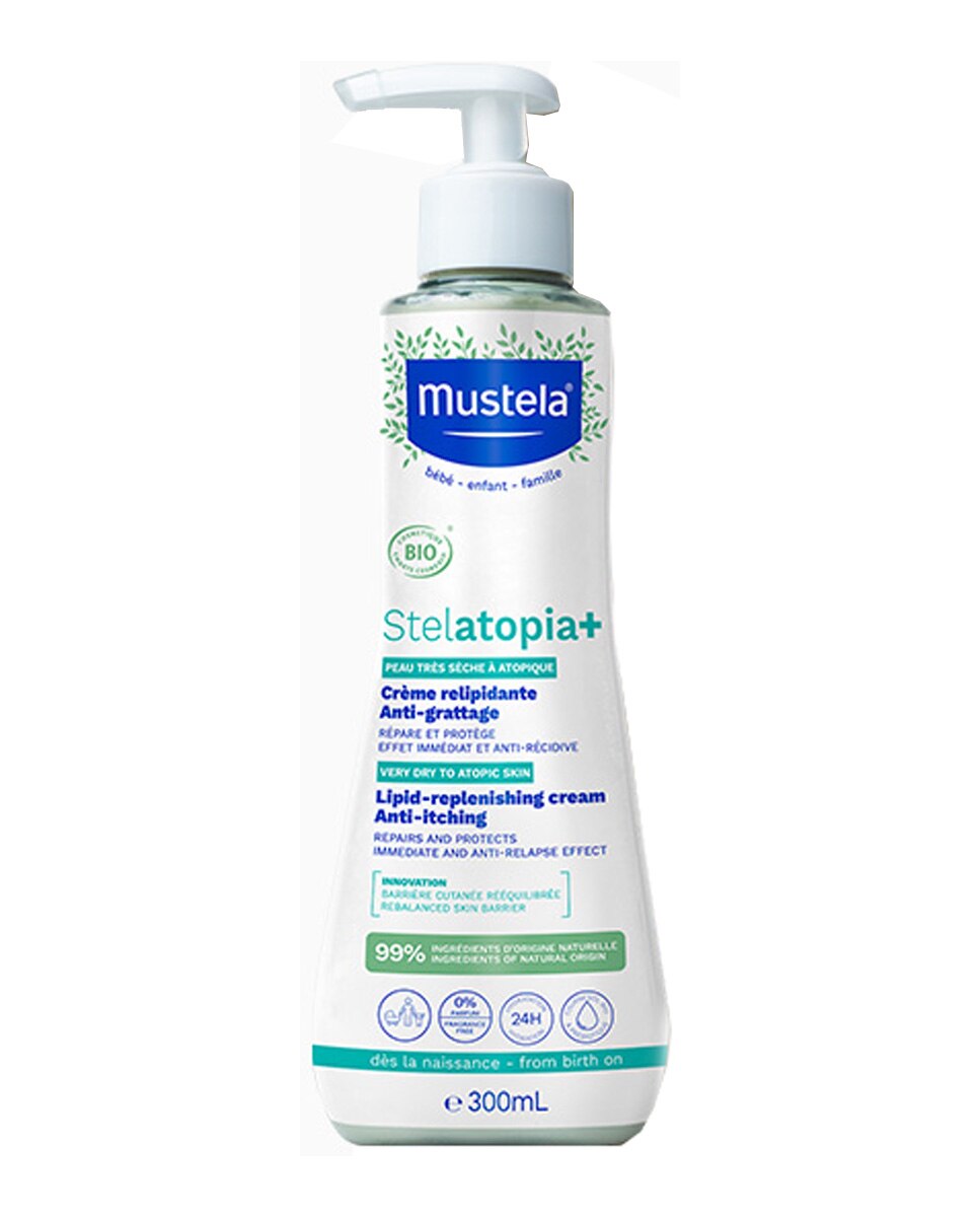 Imagen 0 de Crema relipidizante anti-rascado Stelatopia+ Certificada BIO 300 ml Mustela