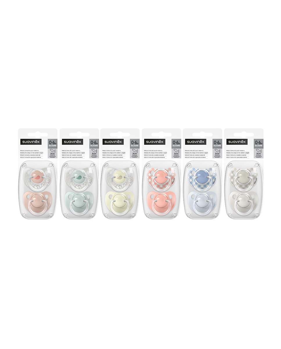 Pack Duplo Chupete Tetina Anatómica de Silicona 0-6 meses Suavinex 2