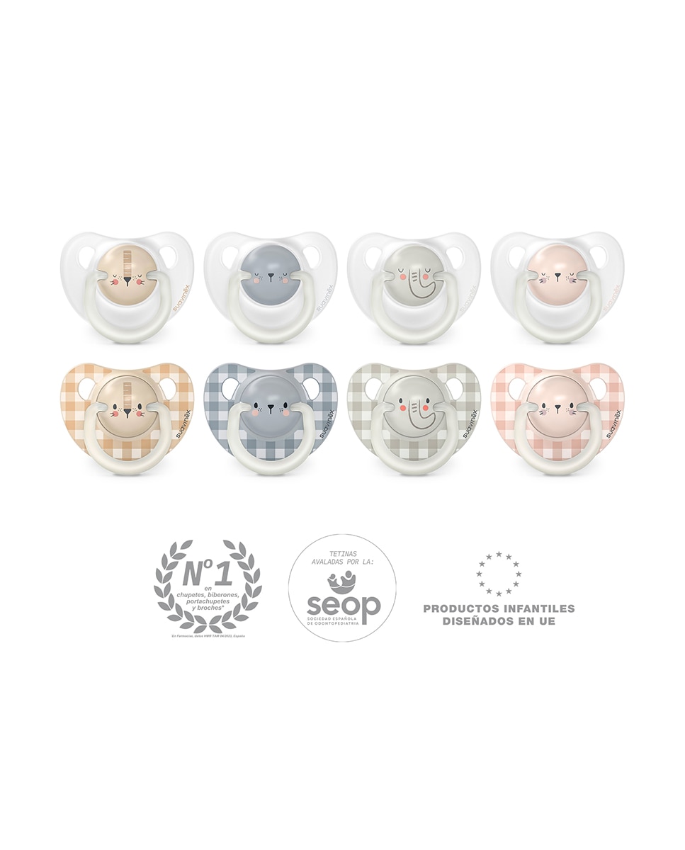 Pack Duplo Chupete Noche & DíaTetina Anatómica de Silicona 0-6 meses Suavinex 1