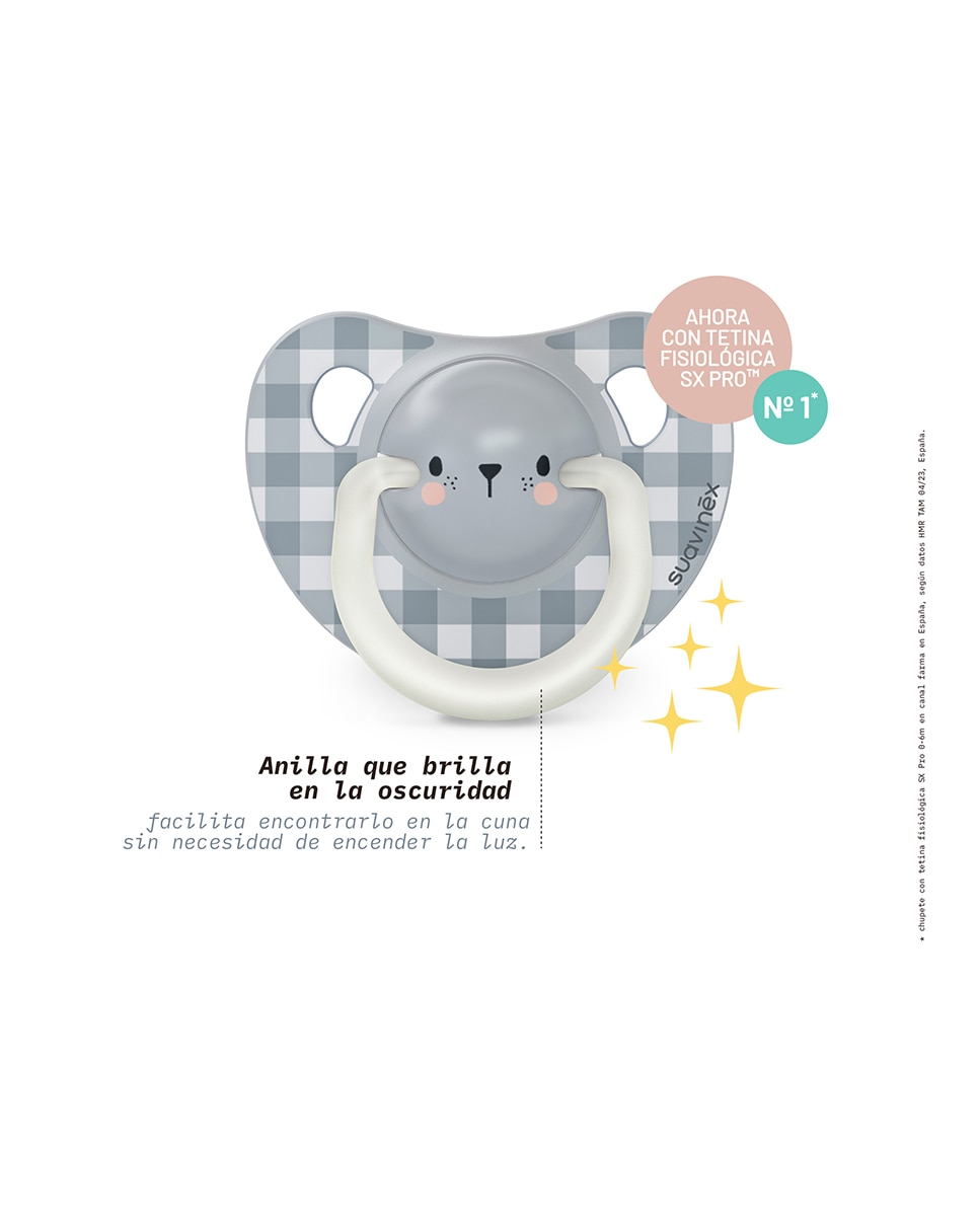 Pack Duplo Chupete Noche & DíaTetina Anatómica de Silicona 0-6 meses Suavinex 3