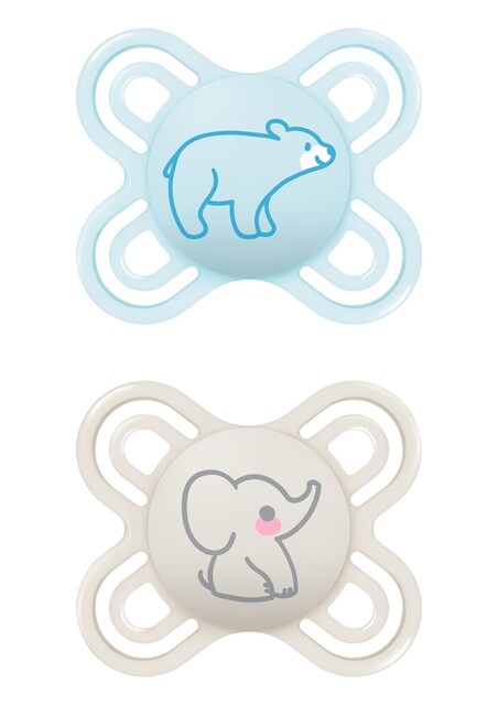 Imagen 0 de 2 Chupetes Perfect Start 0-2 meses Silicona Azul MAM