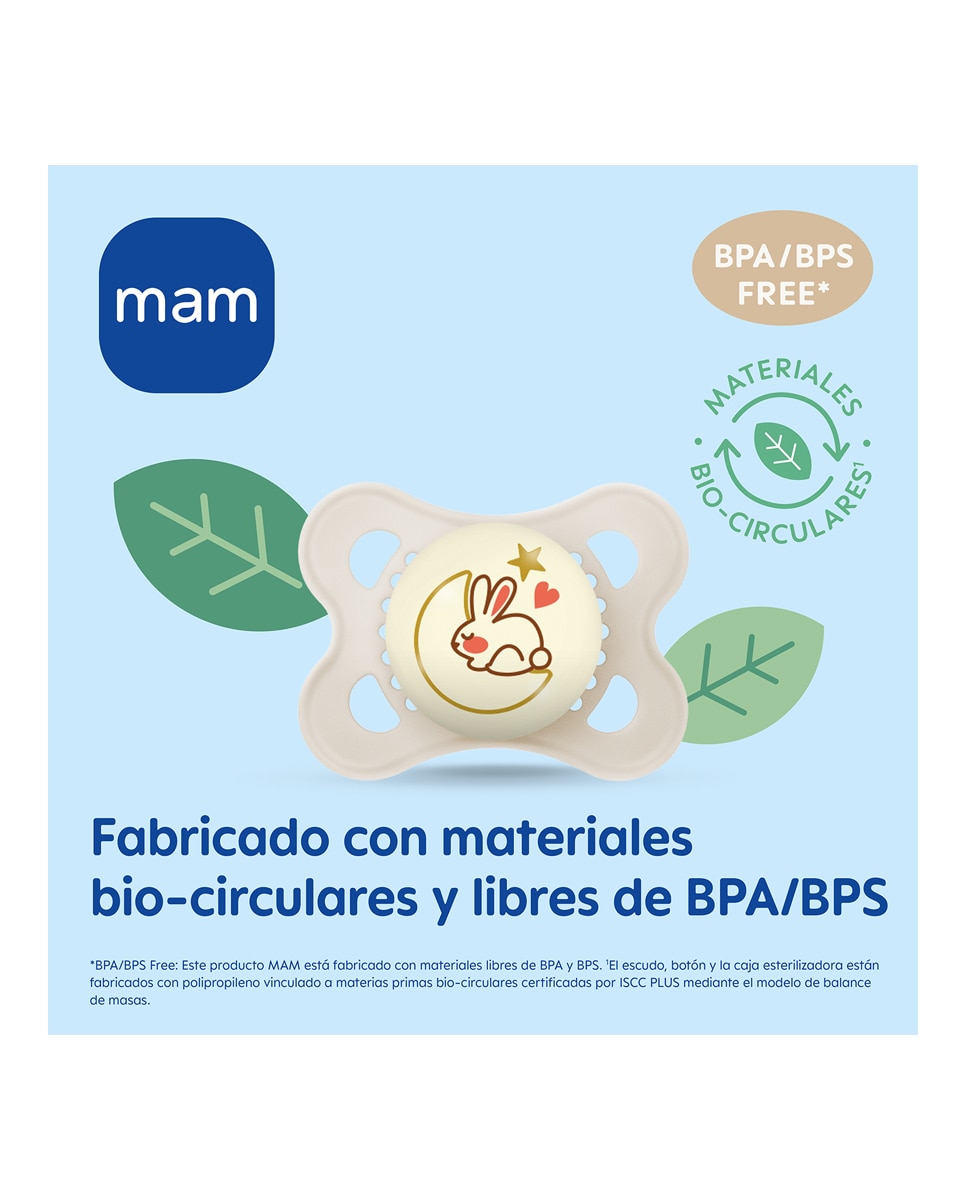 2 Chupetes Original Pure Night +6 meses MAM 7