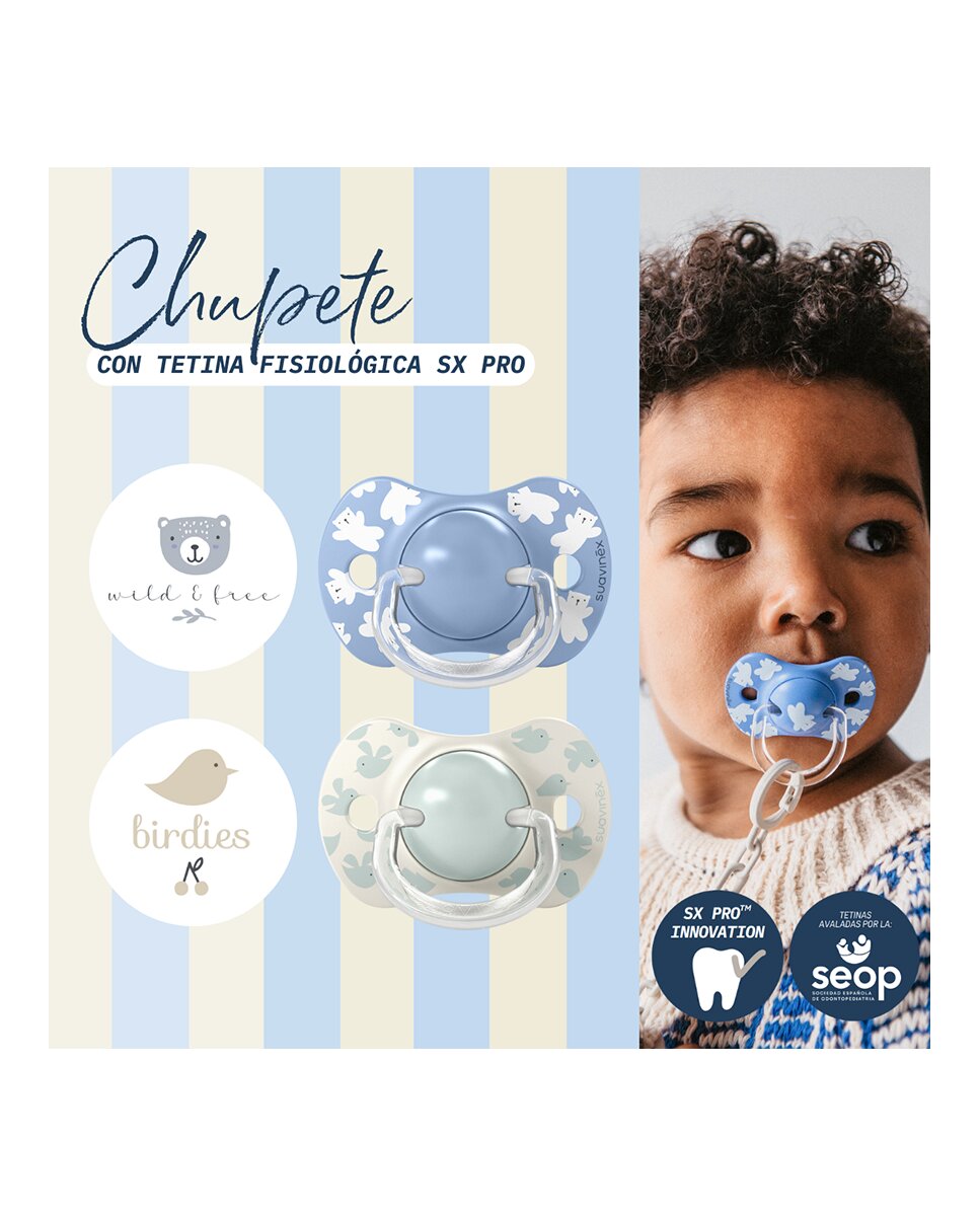 Pack de 2 Chupetes Silicona Fisiológicos SX Pro 6-18 meses Suavinex 2