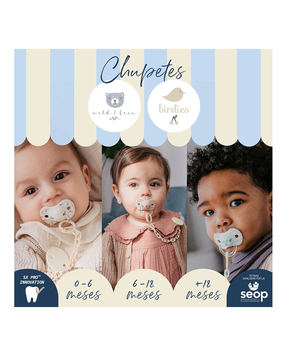 Pack de 2 Chupetes Silicona Fisiológicos SX Pro 6-18 meses Suavinex 3
