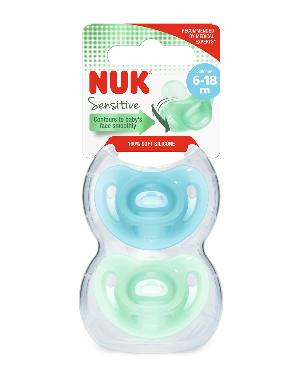 Nuk - Chupete Sensitive 6-18 m Silicona 2 uds Nuk.