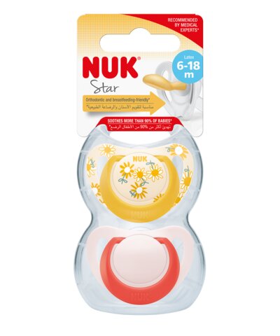 Chupete Star látex 6-18 m 2 uds Nuk - 2 unidades 3