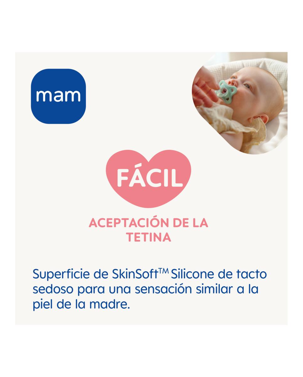 2 Chupetes Comfort 0-3 meses MAM - Azul Azul-5