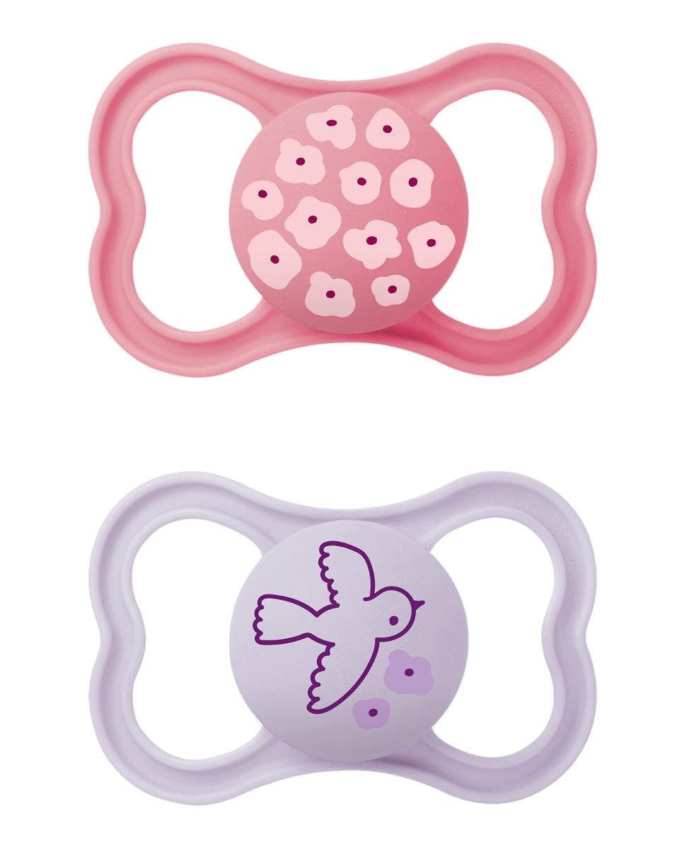 2 Chupetes Supreme 6+ Silicona MAM - Rosa Rosa-1