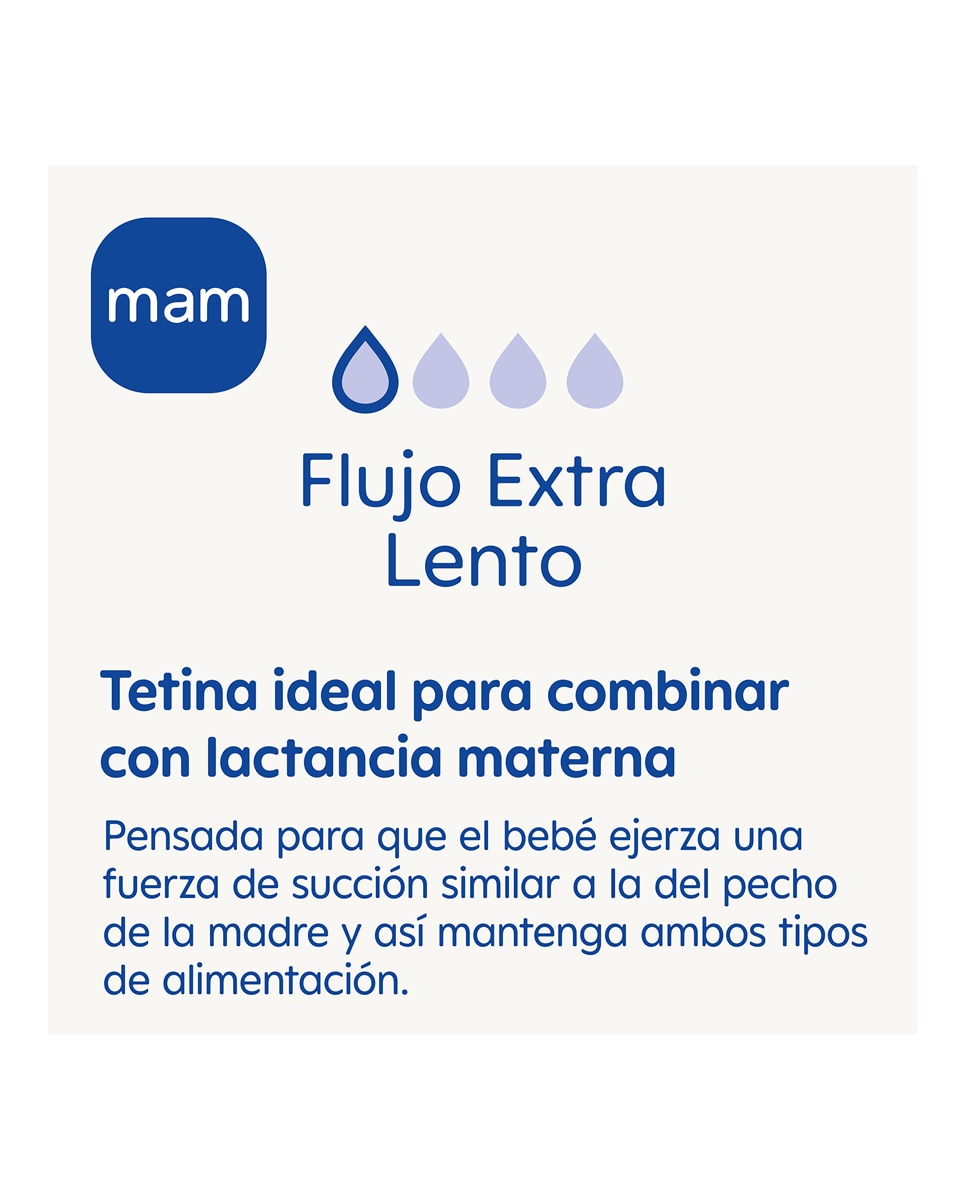 2 Tetinas flujo 0 Silicona  MAM 5