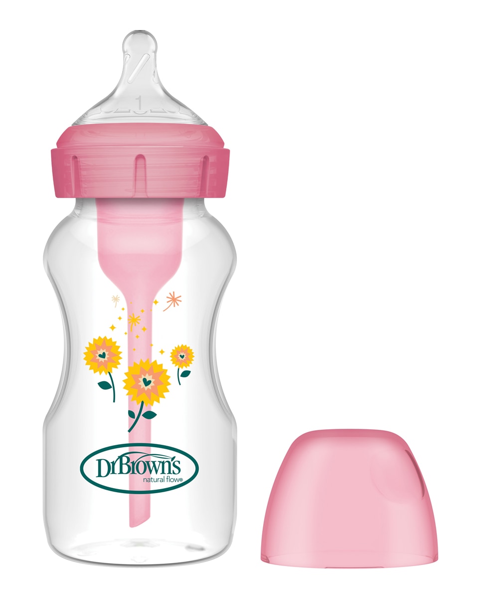 Biberón anticólico Options+ Formato Boca Ancha Rosa 270 ml Dr. Brown's - Rosa 270 ml Rosa-2