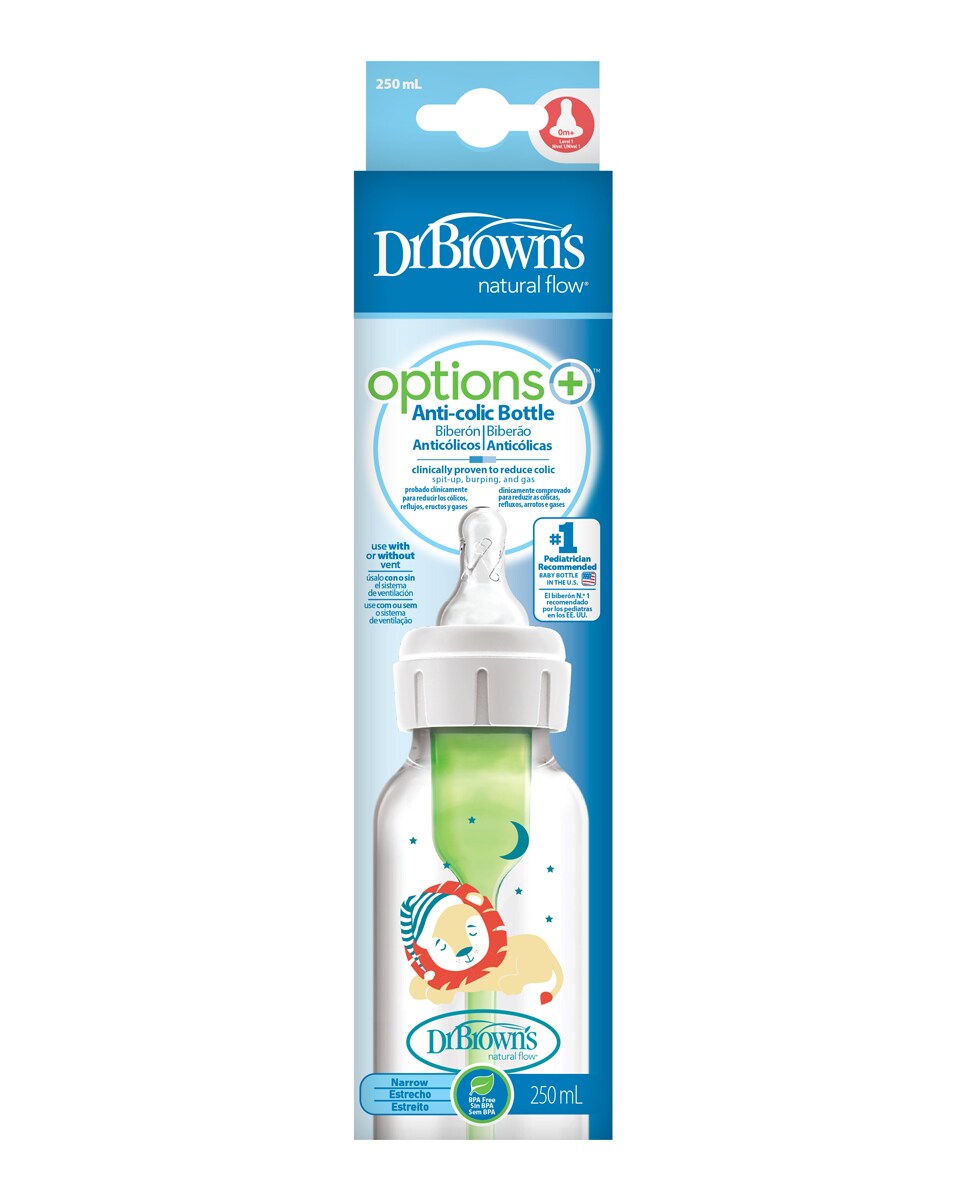 Biberón anticólico Options+ Formato Estandar 250 ml Dr. Brown's Transparente-2