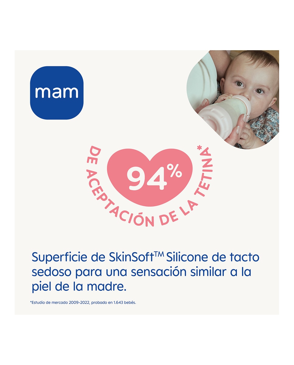 Biberón Anti-Colic Matt 320 ml Neutro MAM 4