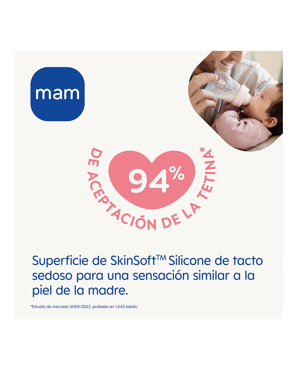 Biberón de cristal Feel Good 90 ml MAM 3