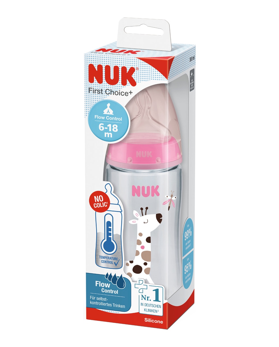 Nuk - Biberón First Choice+ 6-18 m Silicona 300 ml Nuk.