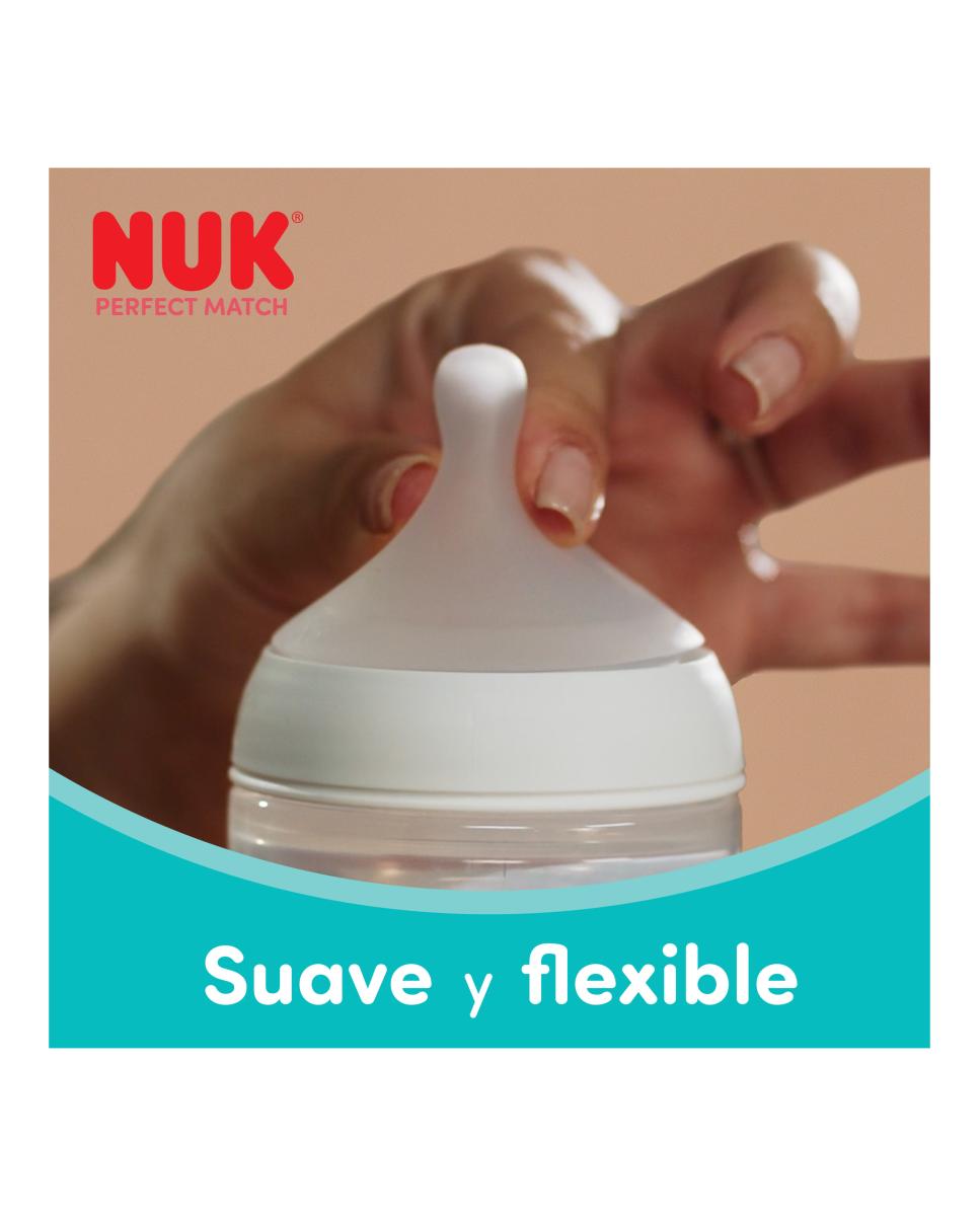 Imagen 4 de Nuk Biberon Perfect Match Sil. 150Ml (S) 0M+ Temp Control "Mono"