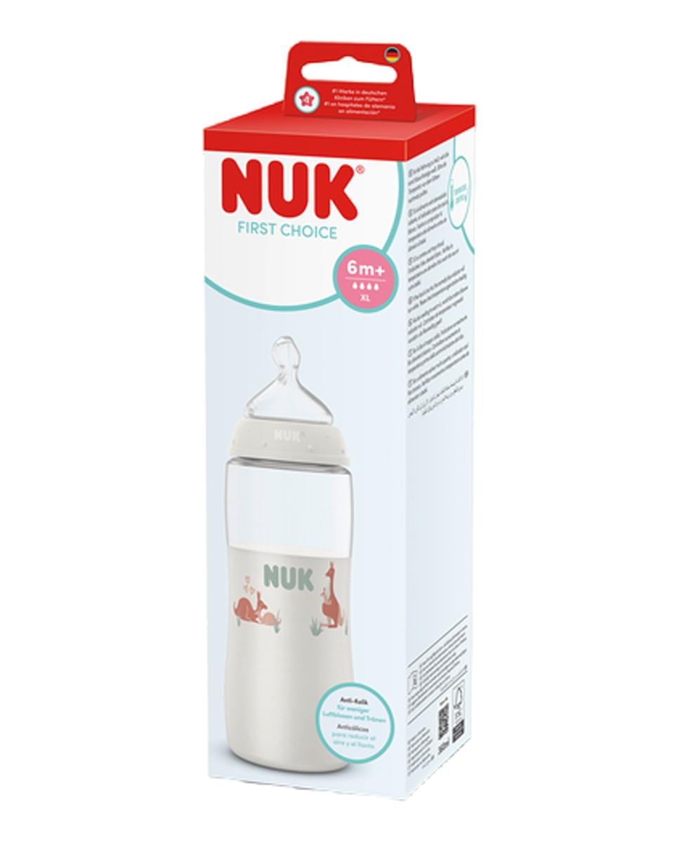 Imagen 1 de Nuk Biberon First Choice+ Sil. 360Ml (Xl) 6M+ Temp Control "Canguro" (Cereales)