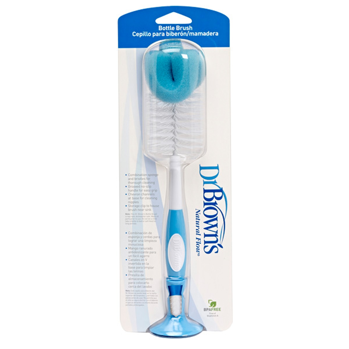 Cepillo de limpieza para biberones azul Dr. Brown's 2