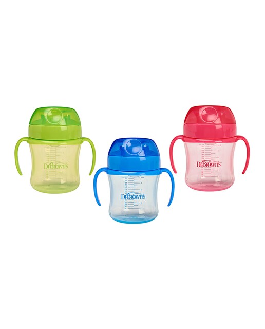 Imagen 0 de Vaso de Aprendizaje con boquilla suave de silicona +6 meses Dr. Brown's