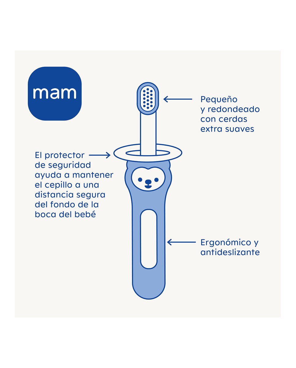 Cepillo de dientes Baby's Brush Azul MAM 2
