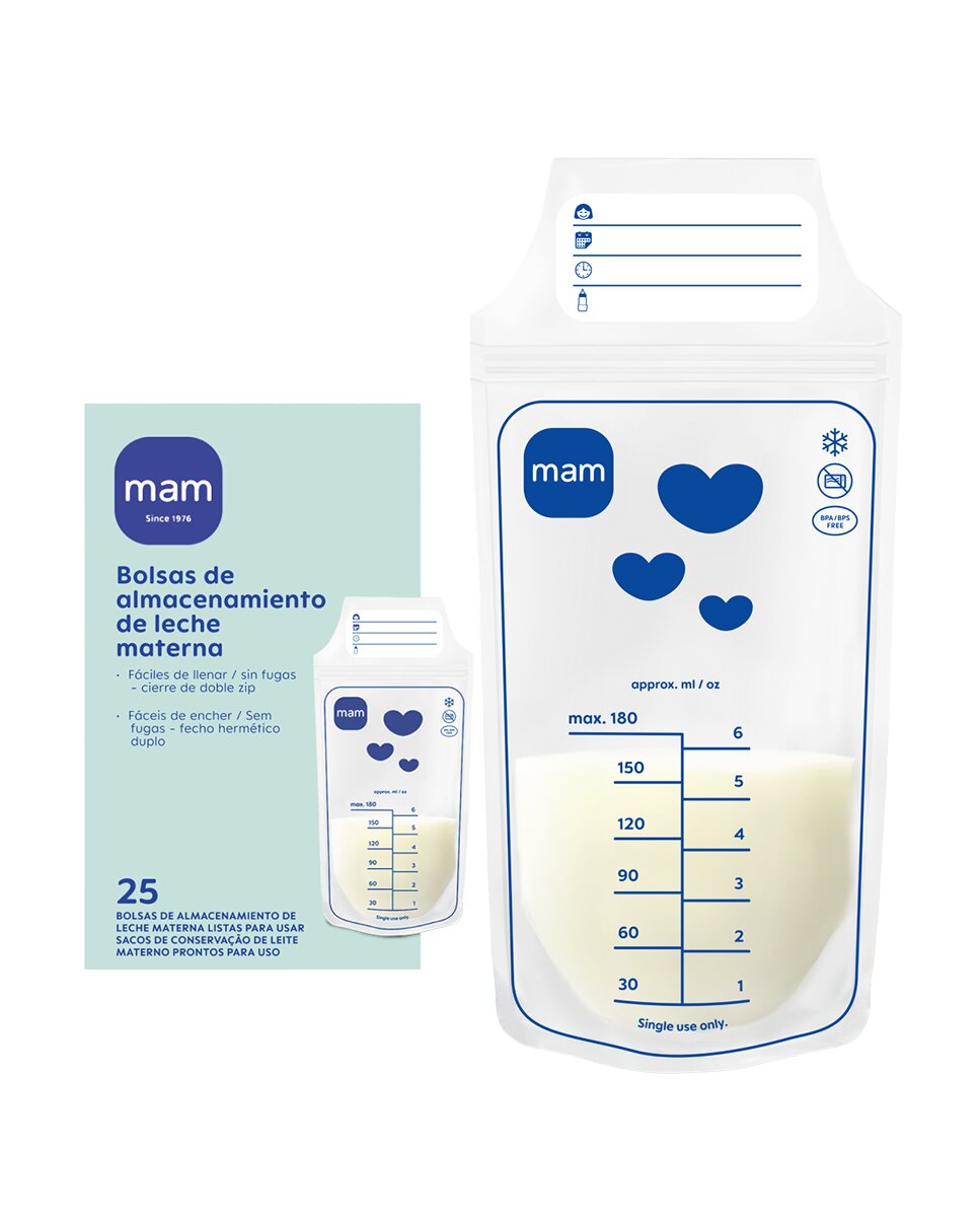 MAM - Bolsas almacenamiento Leche Materna 25 unidades MAM.