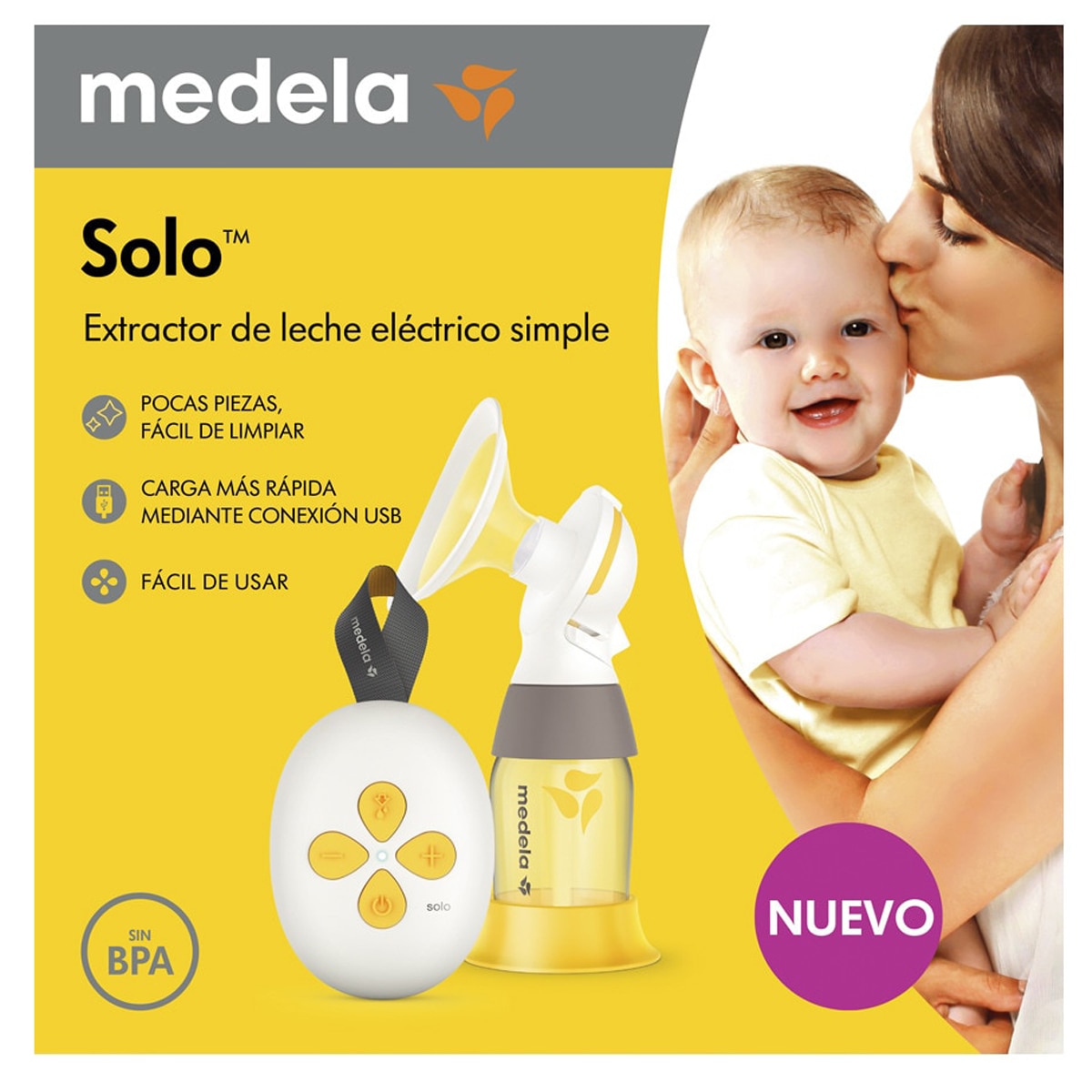 Sacaleches eléctrico Simple Solo Medela 2