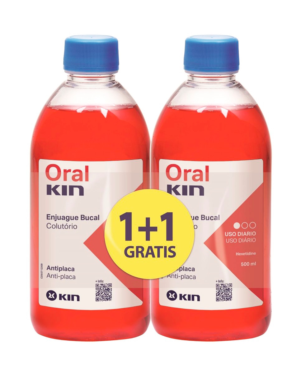 Kin - Pack Enjuague Bucal Oralkin 2 x 500 ml Kin.