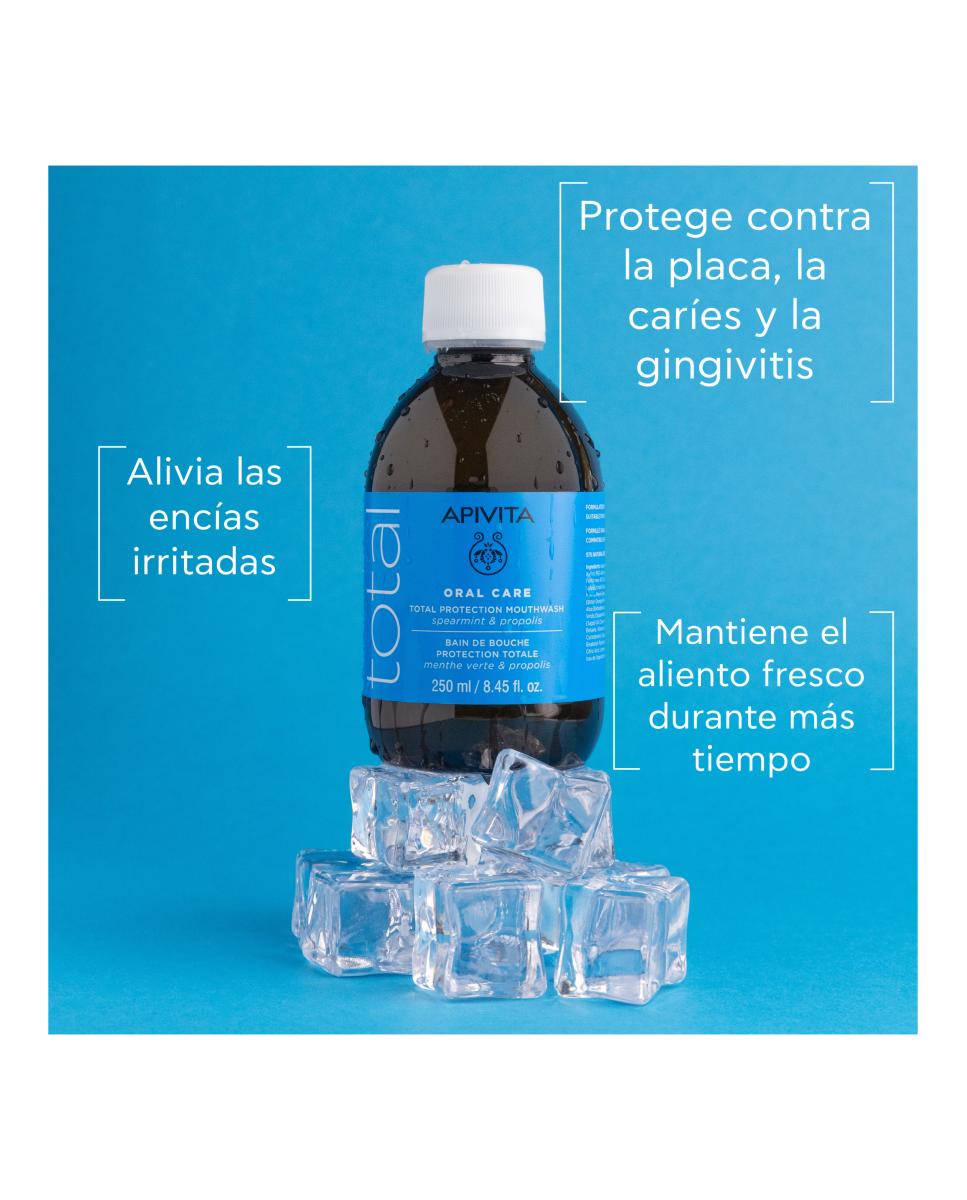 Enjua Gue Bucal Natural Con Hierbabuena Y Propóleo Apivita - 250 ml 2