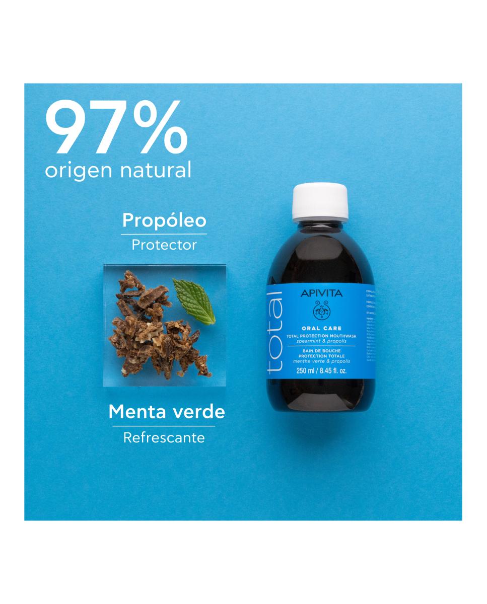 Enjua Gue Bucal Natural Con Hierbabuena Y Propóleo Apivita - 250 ml 3