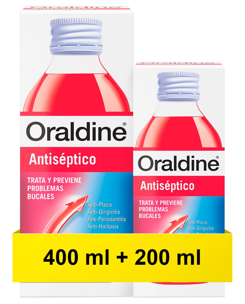 Pack Colutorio Antiséptico 400 ml + 200 ml Oraldine 1