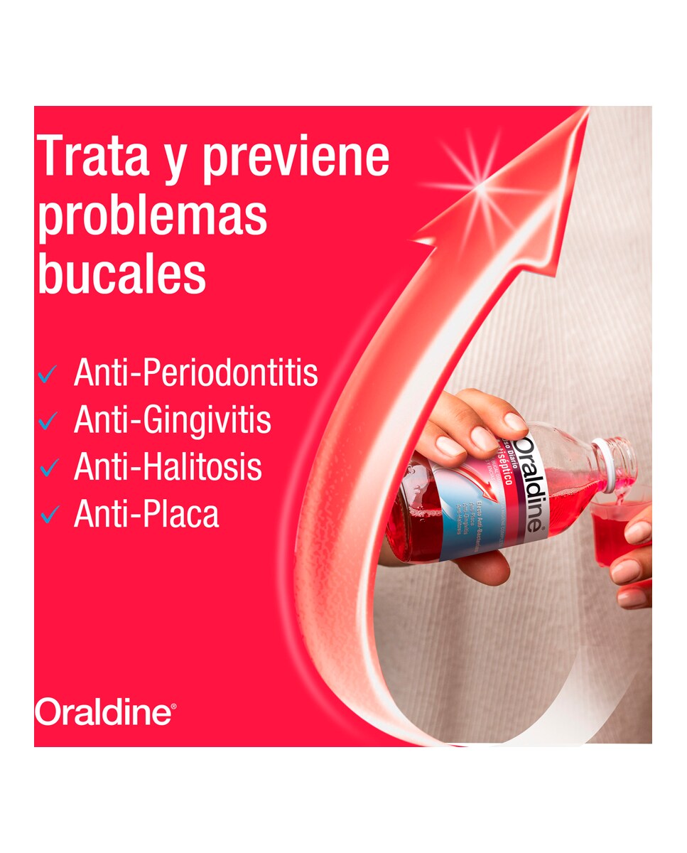 Pack Colutorio Antiséptico 400 ml + 200 ml Oraldine 5