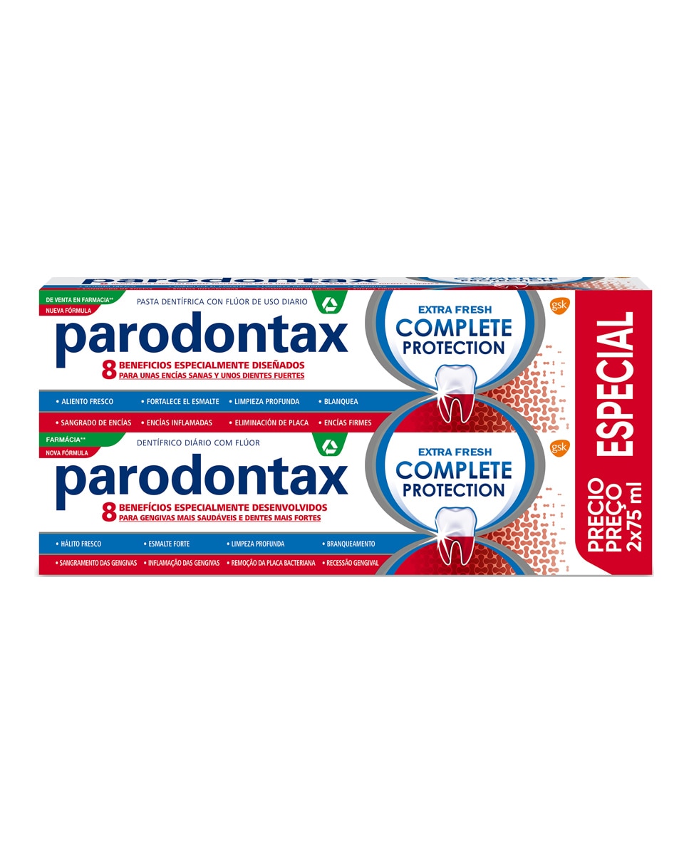 Parodontax - Duplo Pasta de Dientes Complete Protection Parodontax.