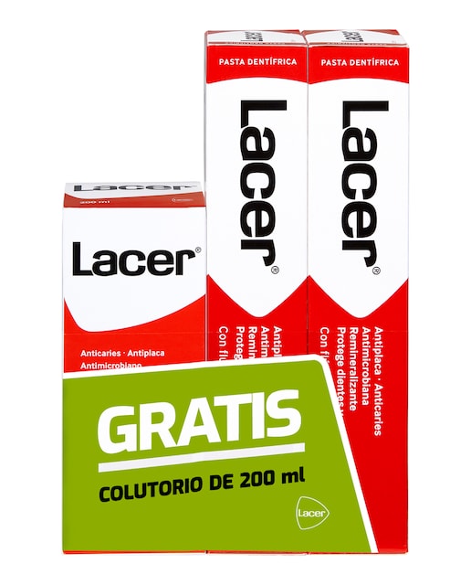 Imagen 0 de Duplo Pasta Dentífrica Lacer 125 ml + Colutorio 200 ml Lacer