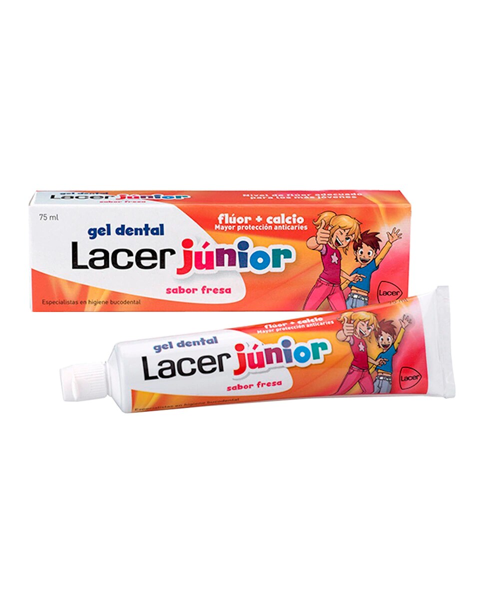 Gel Dentífrico Fresa Lacer Junior - 75 ml 2