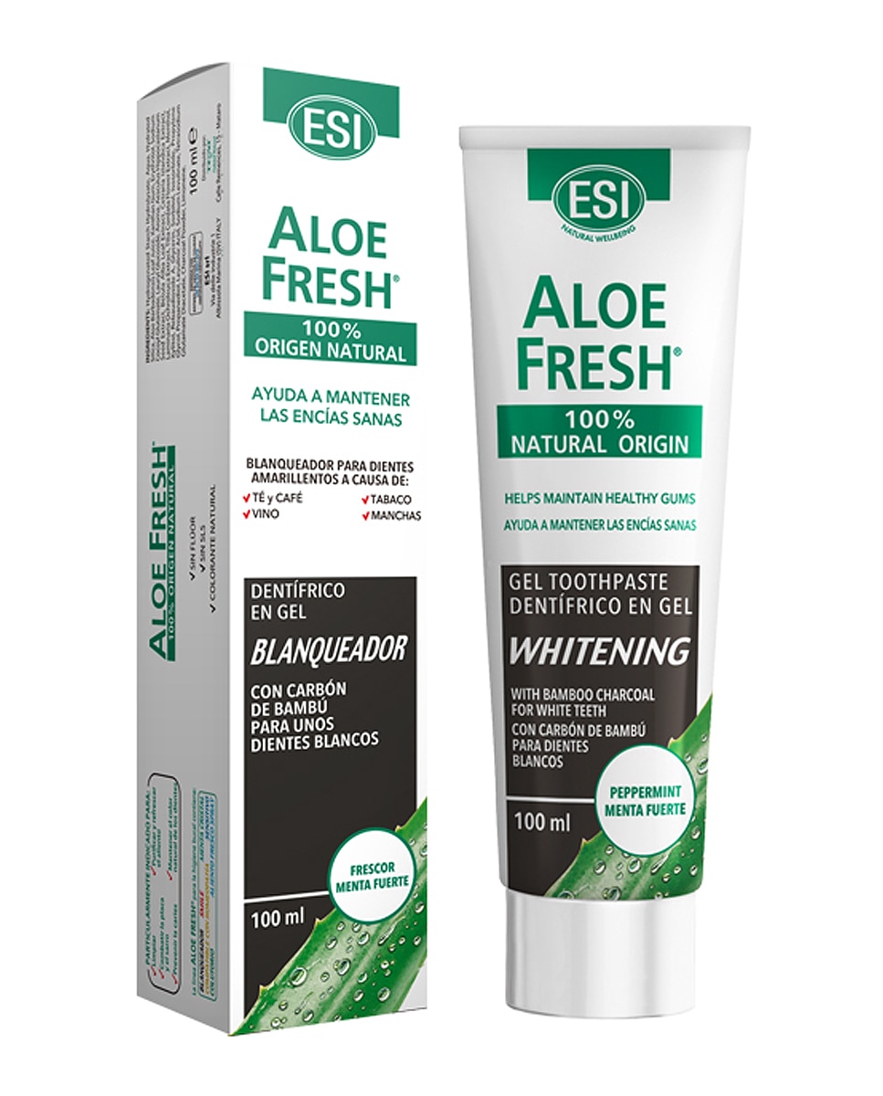 Gel Dentífrico Blanqueador Retard Aloe Fresh ESI - 100 ml 2