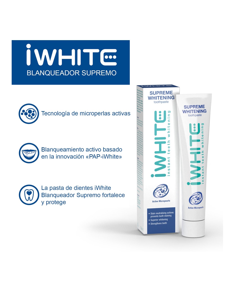 Imagen 3 de Pasta Dental Blanqueadora iWhite - 75 ml