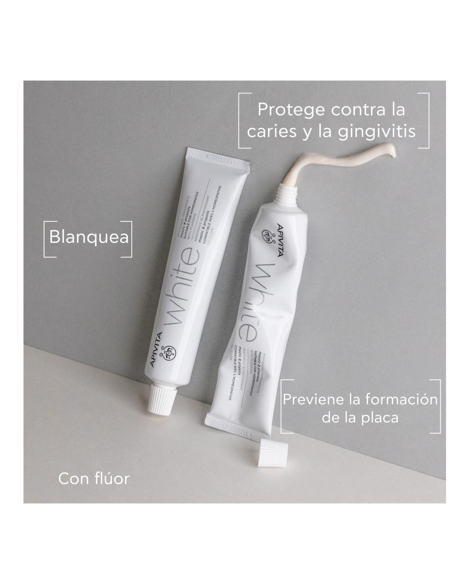 Imagen 3 de Crema Dental Blaqueadora Con Mástica Y Propóleo 75 Ml Apivita