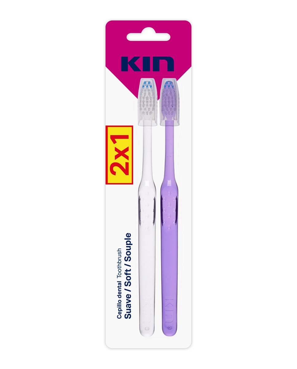 Kin - Pack Cepillo dental Suave 2 unid Kin.