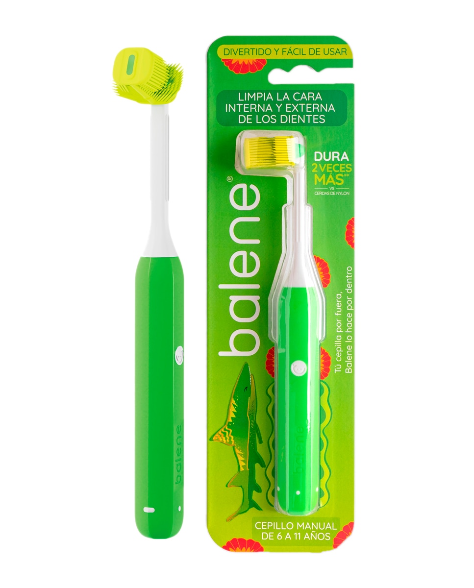 Imagen 0 de Cepillo dental Balene Junior Verde Balene