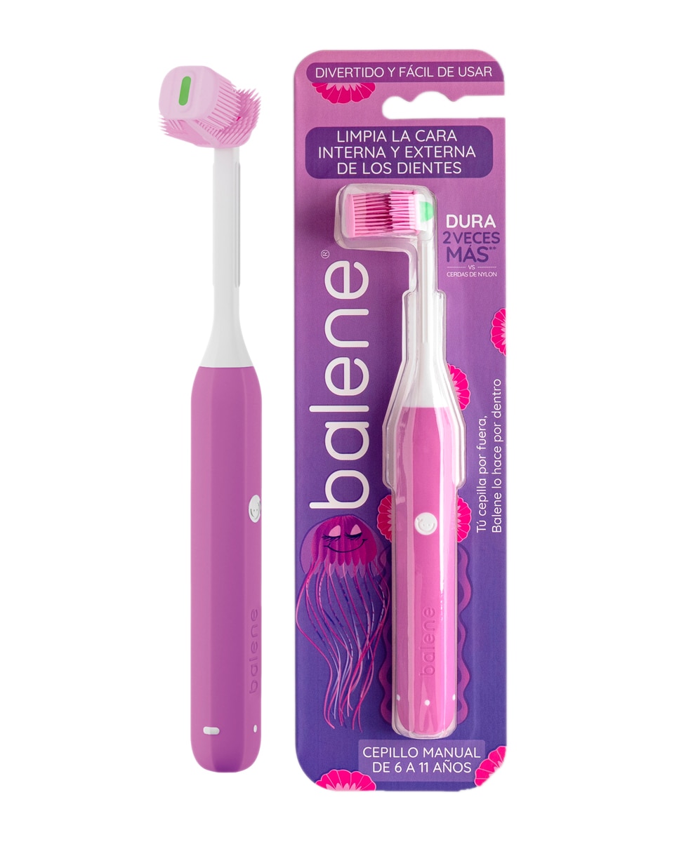 Imagen 0 de Cepillo dental Balene Junior Morado Balene