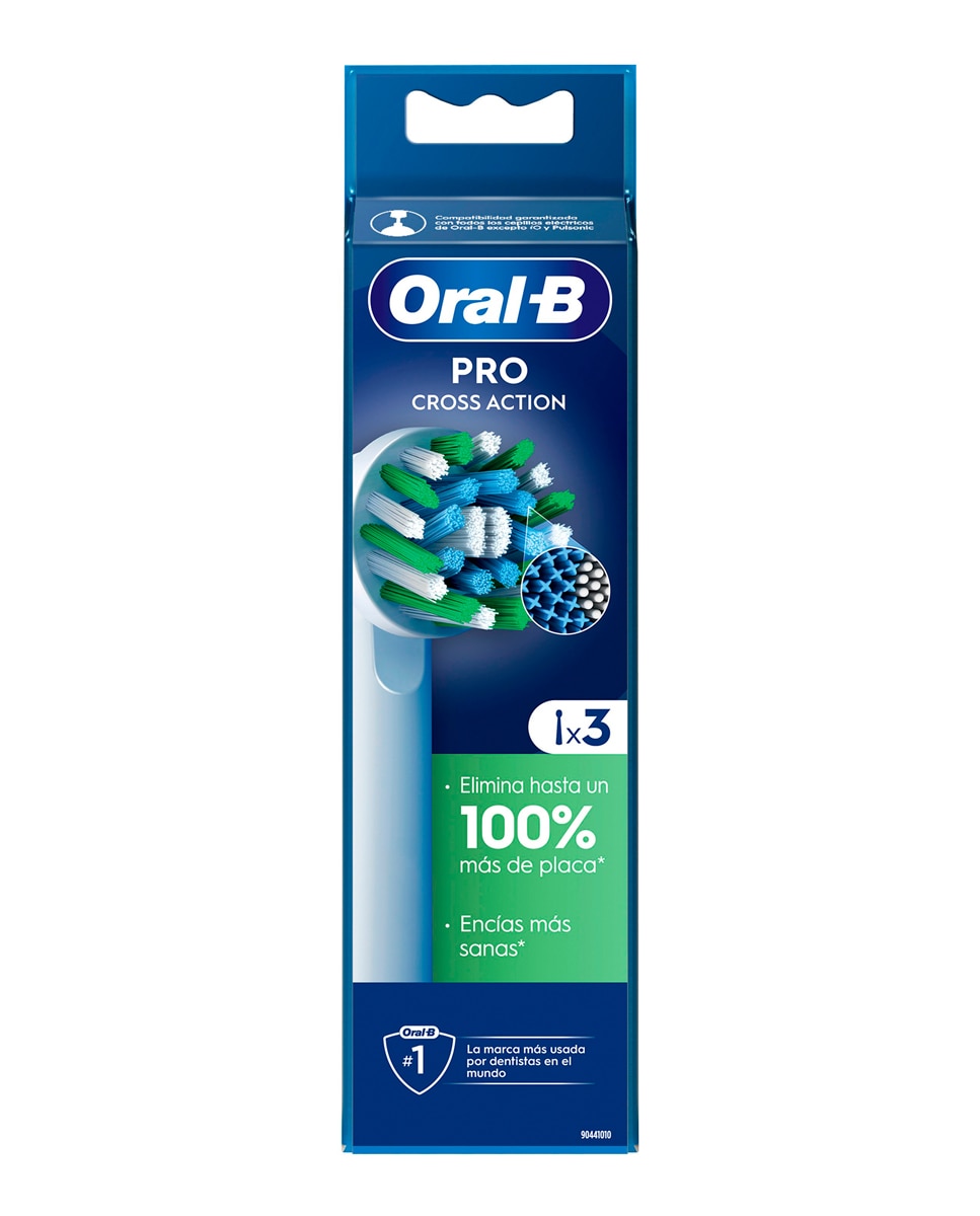 ORAL-B - Oral-B Pro CrossAction Cabezales De Recambio, 3 Unidades.