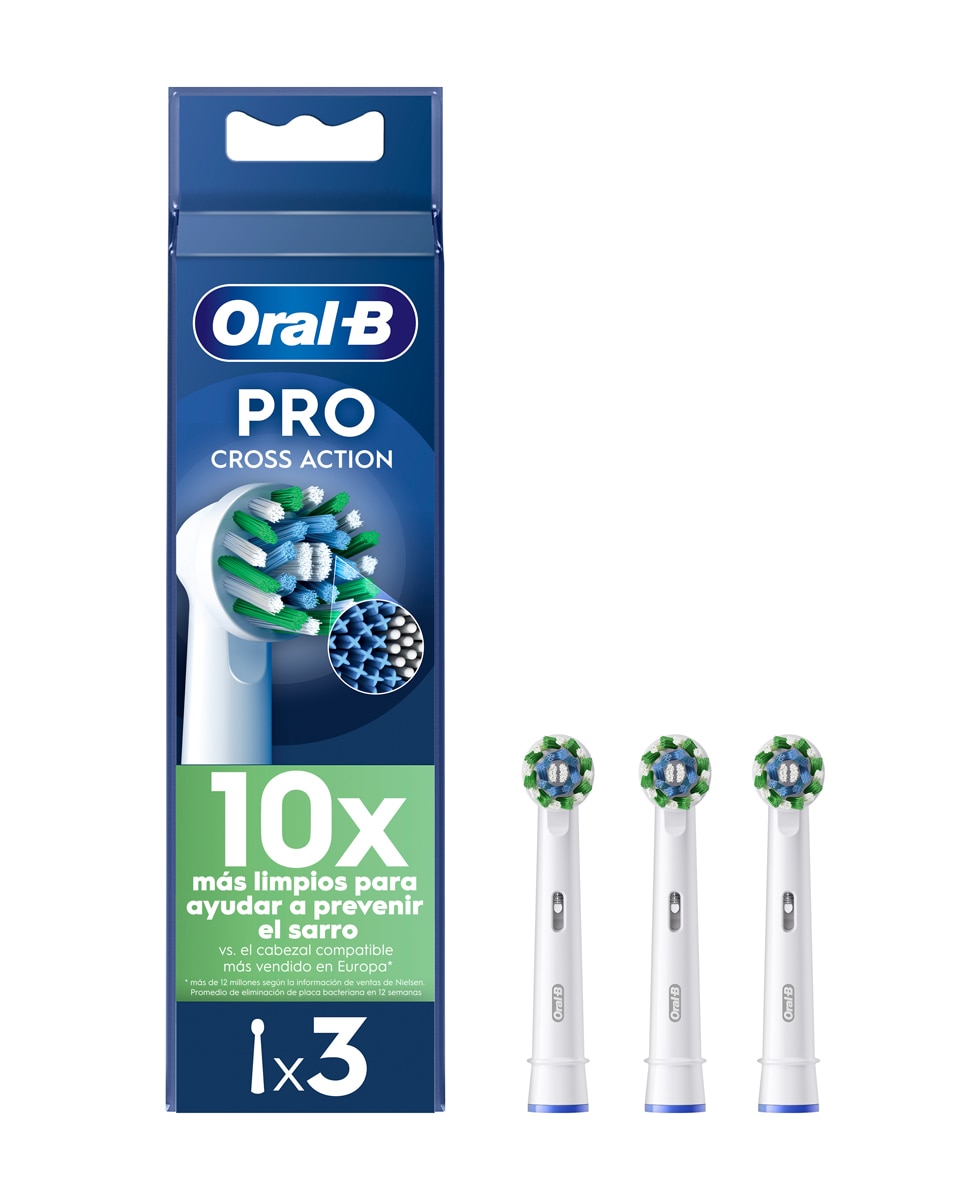 Imagen 2 de Oral-B Pro CrossAction Cabezales De Recambio, 3 Unidades